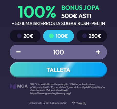 pikakasino talletus
