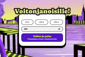 kasino ilman rekisteröintiä talletus