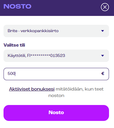 netticasinon kotiutus