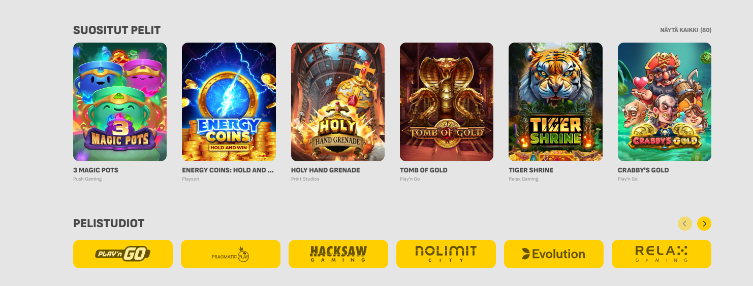 spinnaus casino pelit