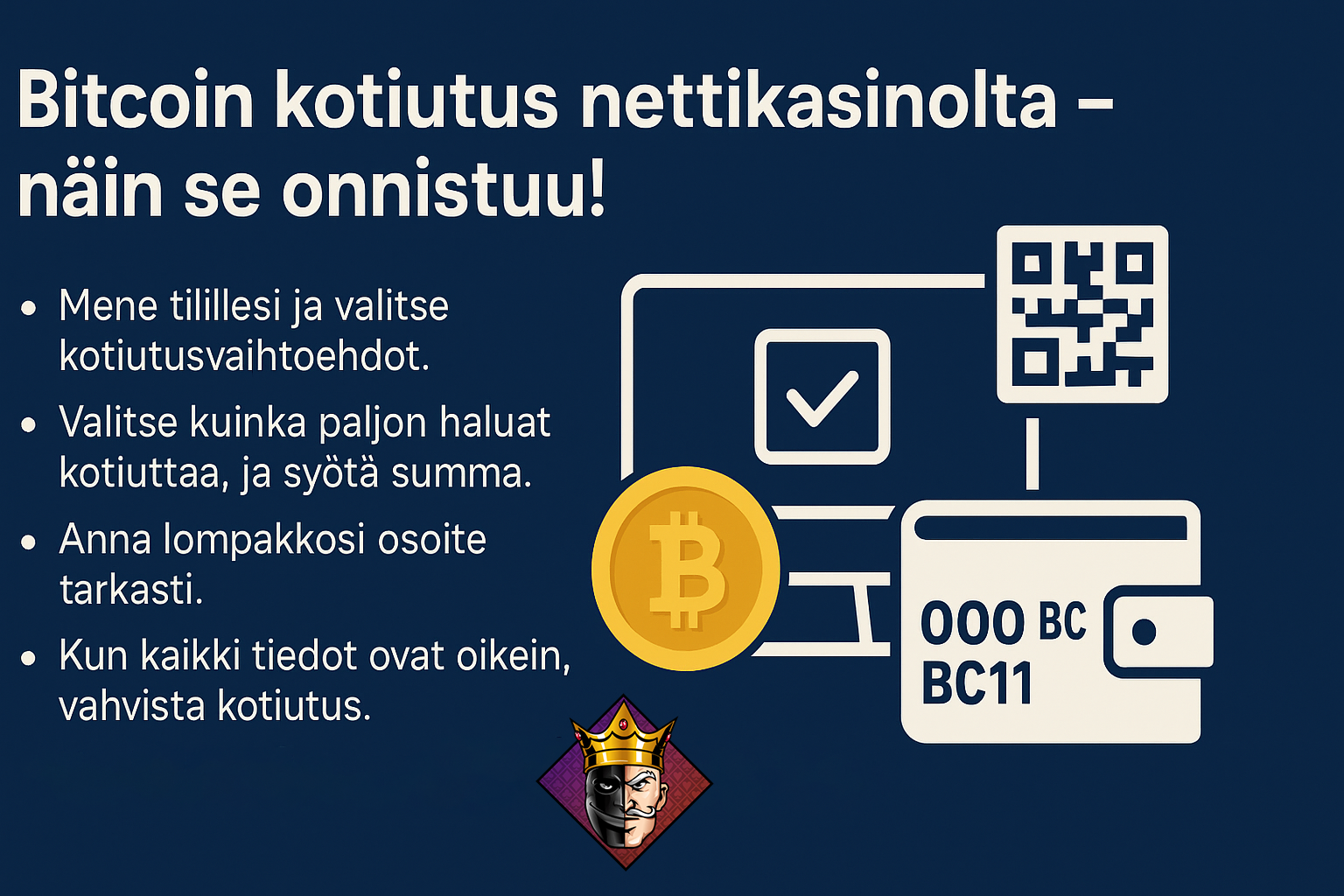 Bitcoin kotiutus nettikasinolta