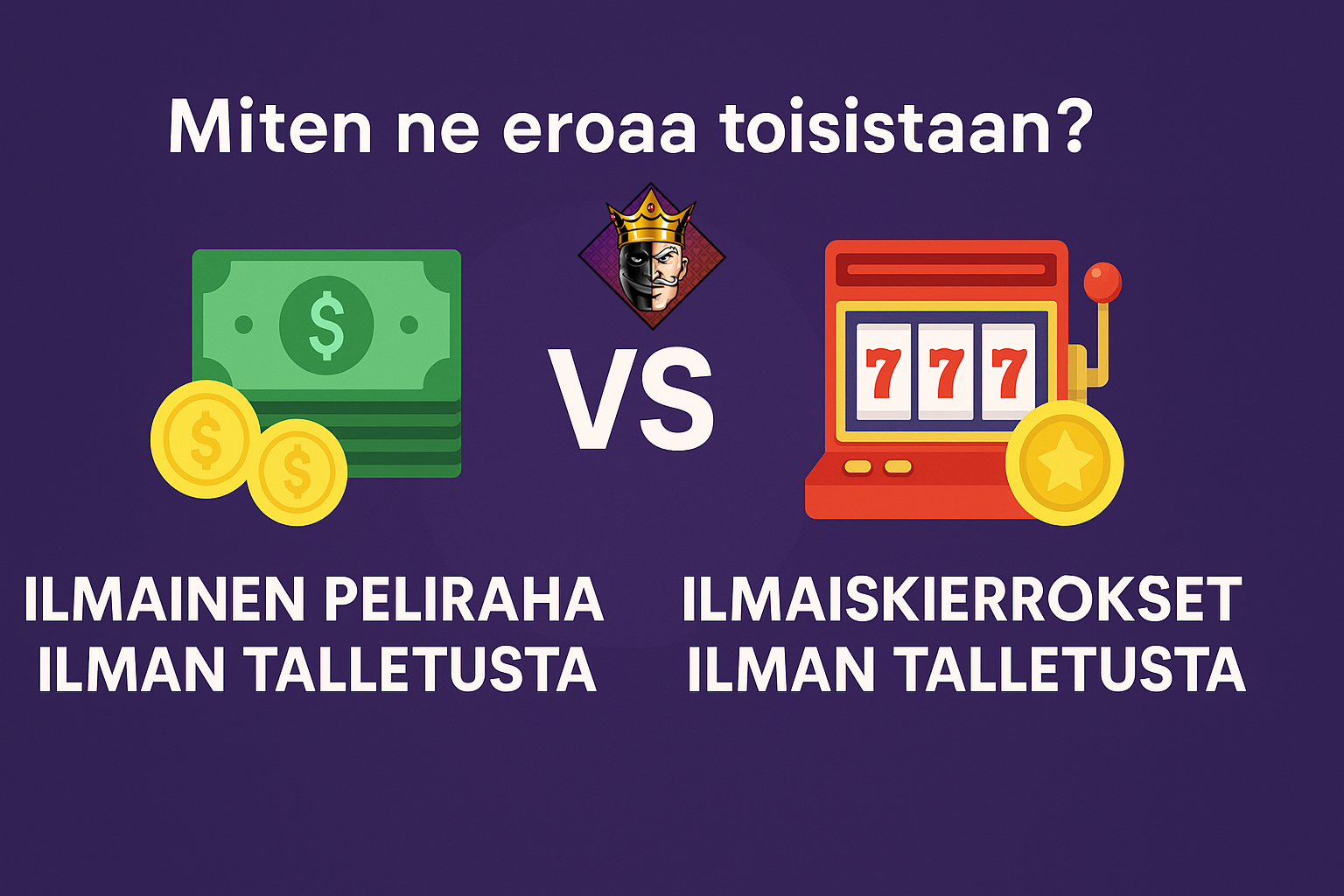 Ilmainen peliraha talletusta ja ilmaiskierrokset ilman talletusta Miten ne eroaa toisistaan