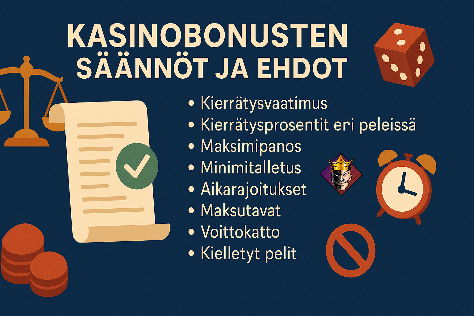 Kasinobonusten säännöt ja ehdot