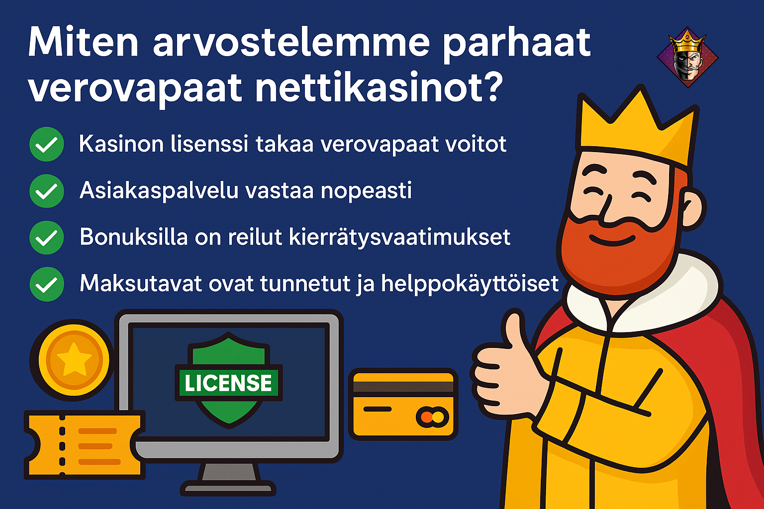Miten Slottikuningas arvostelee parhaat verovapaat nettikasinot