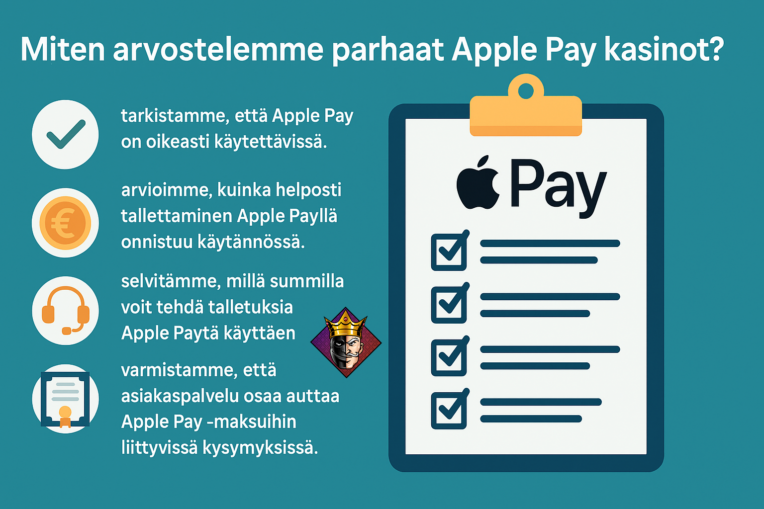 Miten arvostelemme parhaat Apple Pay kasinot