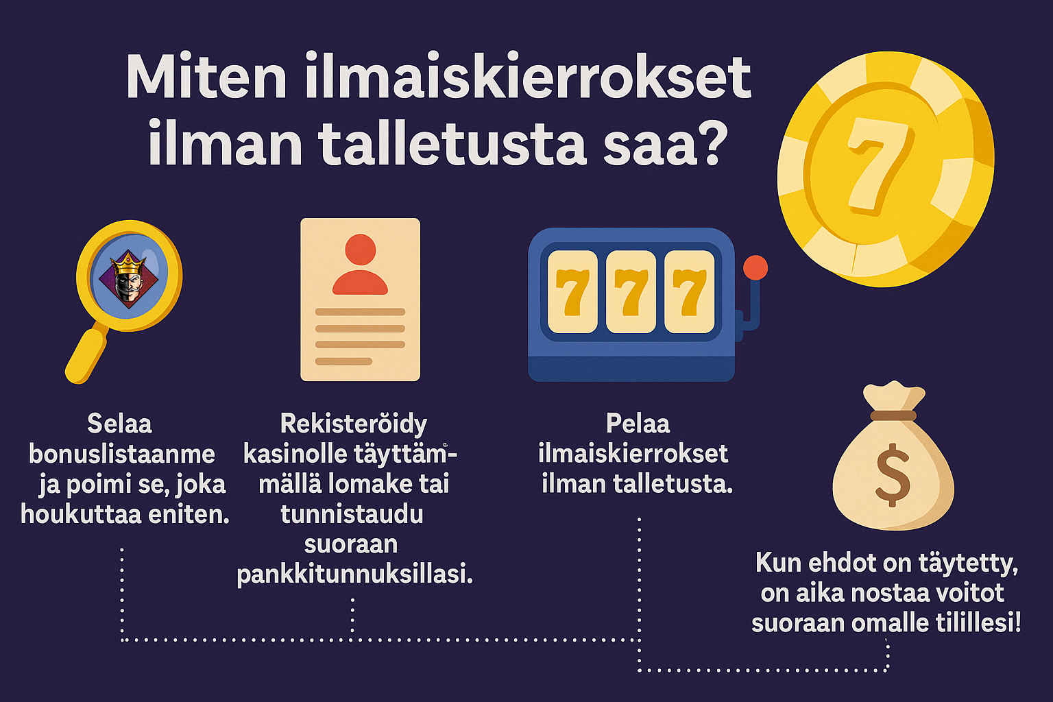Miten ilmaiskierrokset ilman talletusta saa