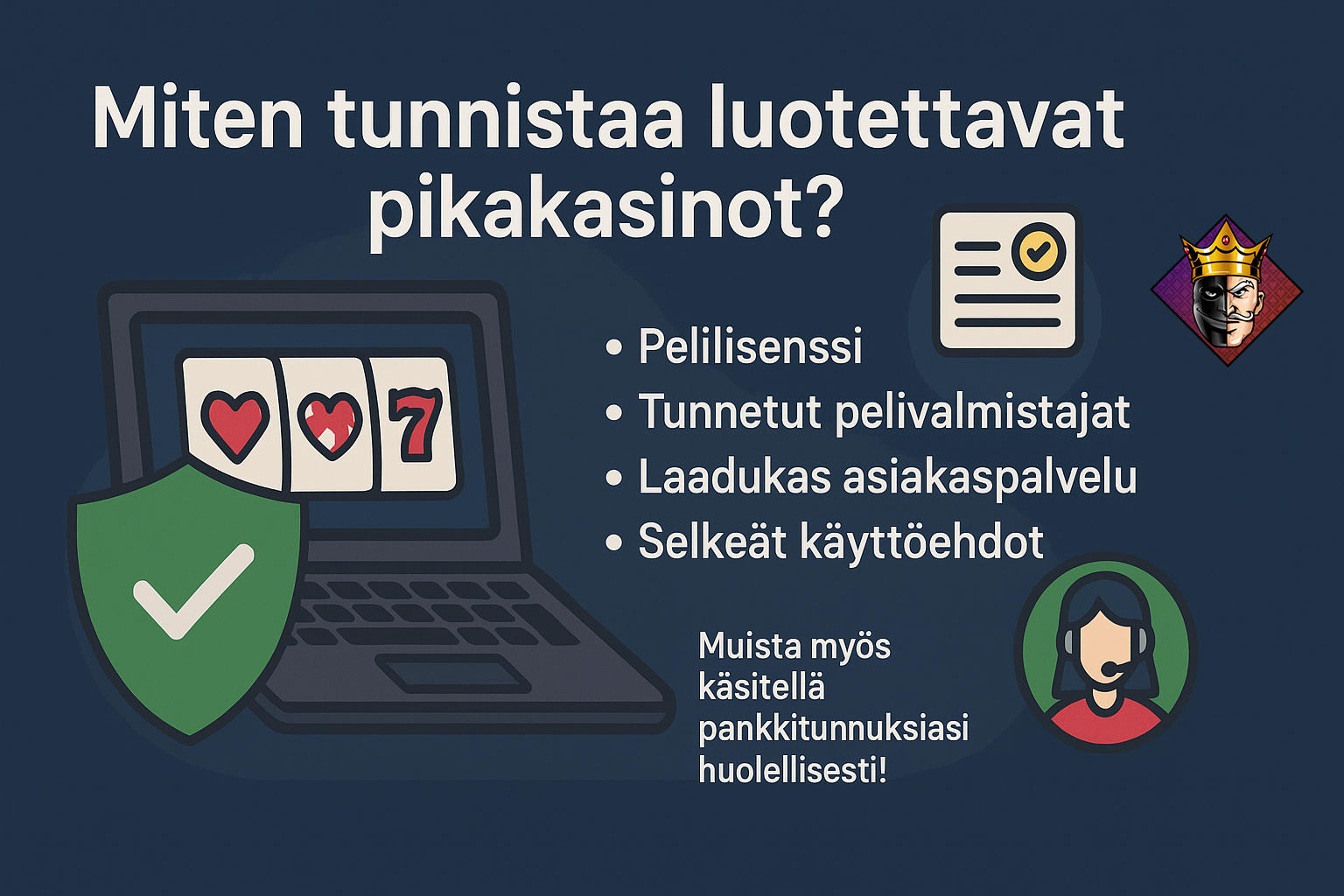Miten tunnistaa luotettavat pikakasinot