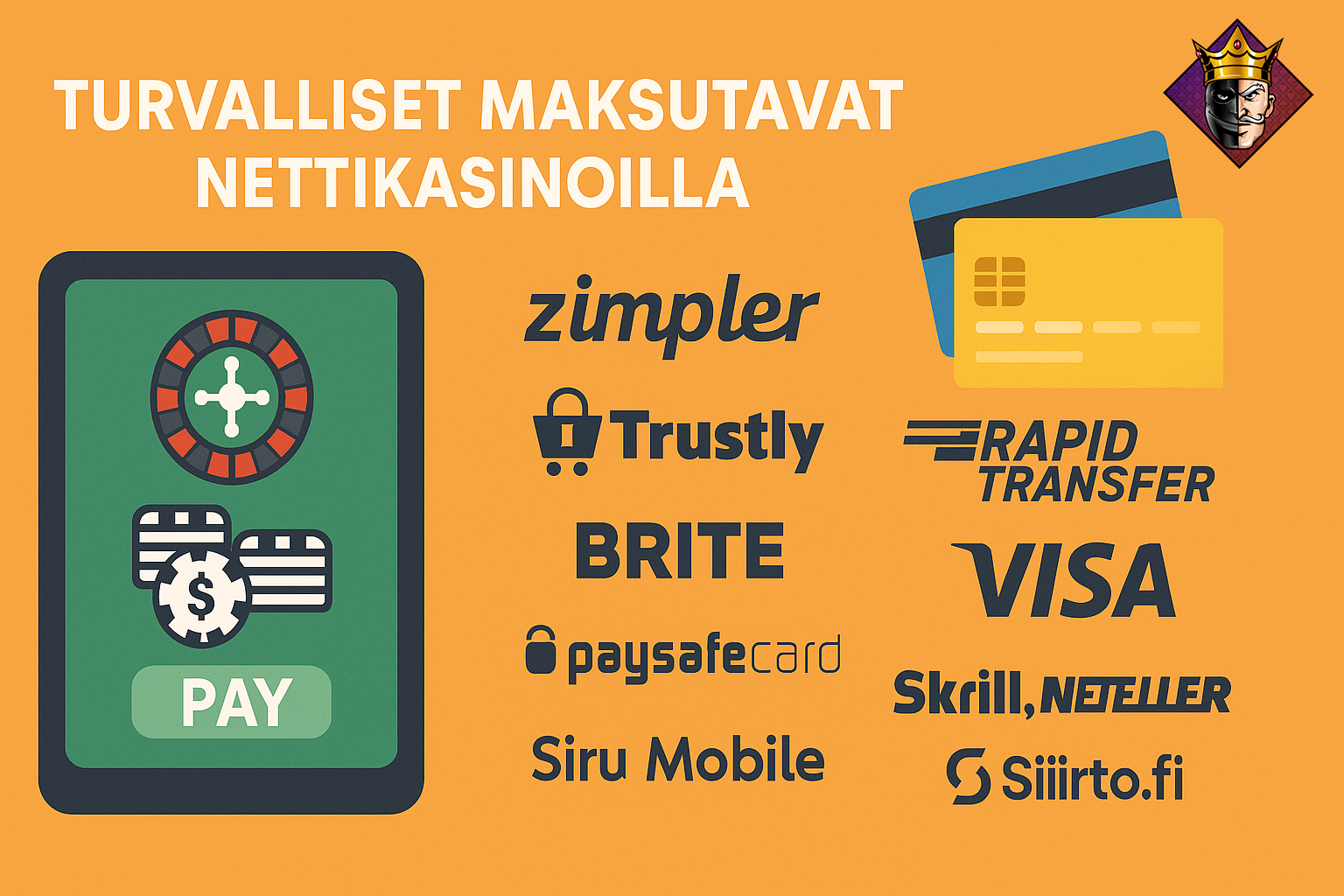 Turvalliset maksutavat nettikasinoilla
