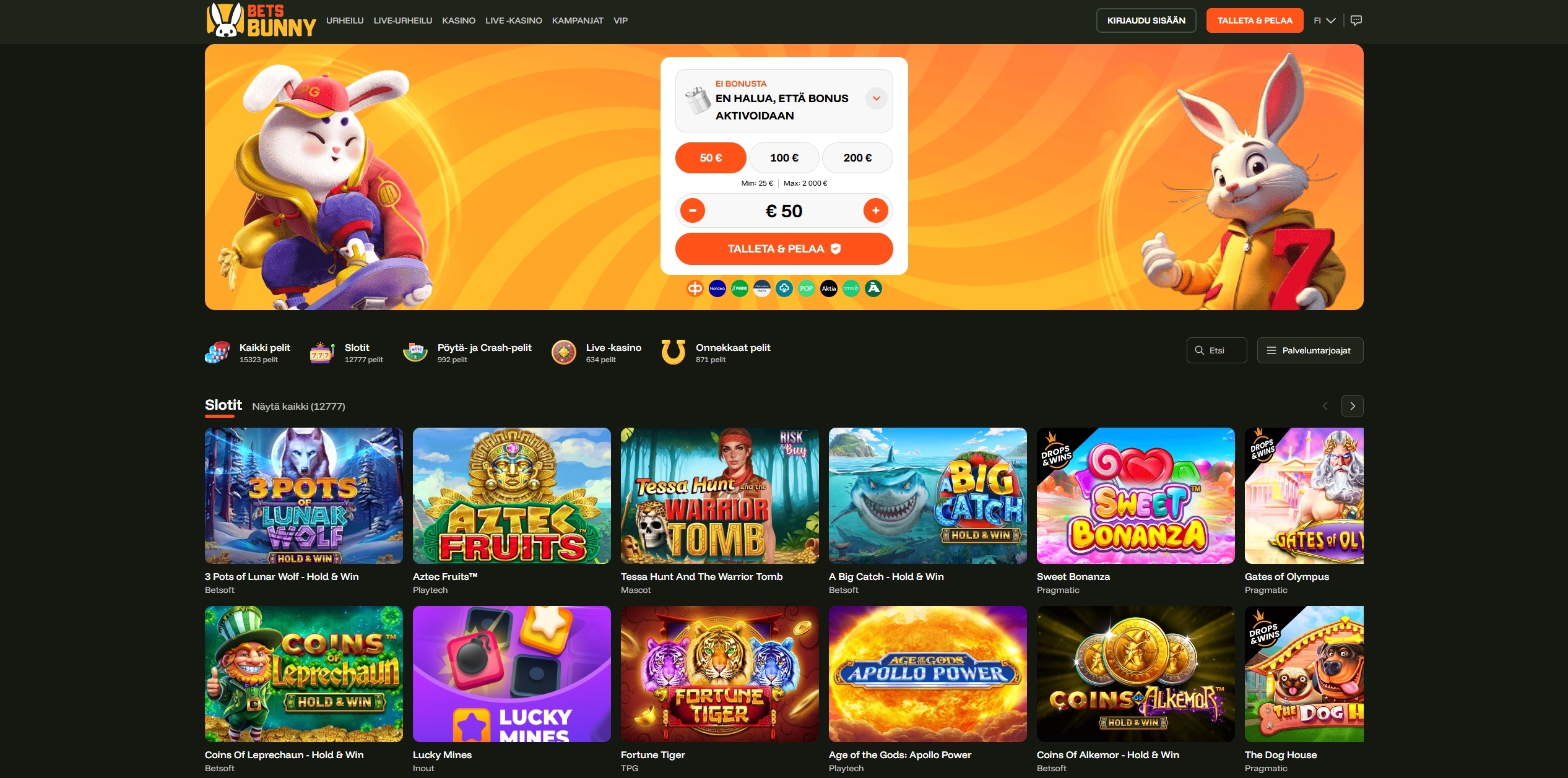 BetsBunny Casino esittely – uusi ja värikäs nettikasino viihteen ystäville