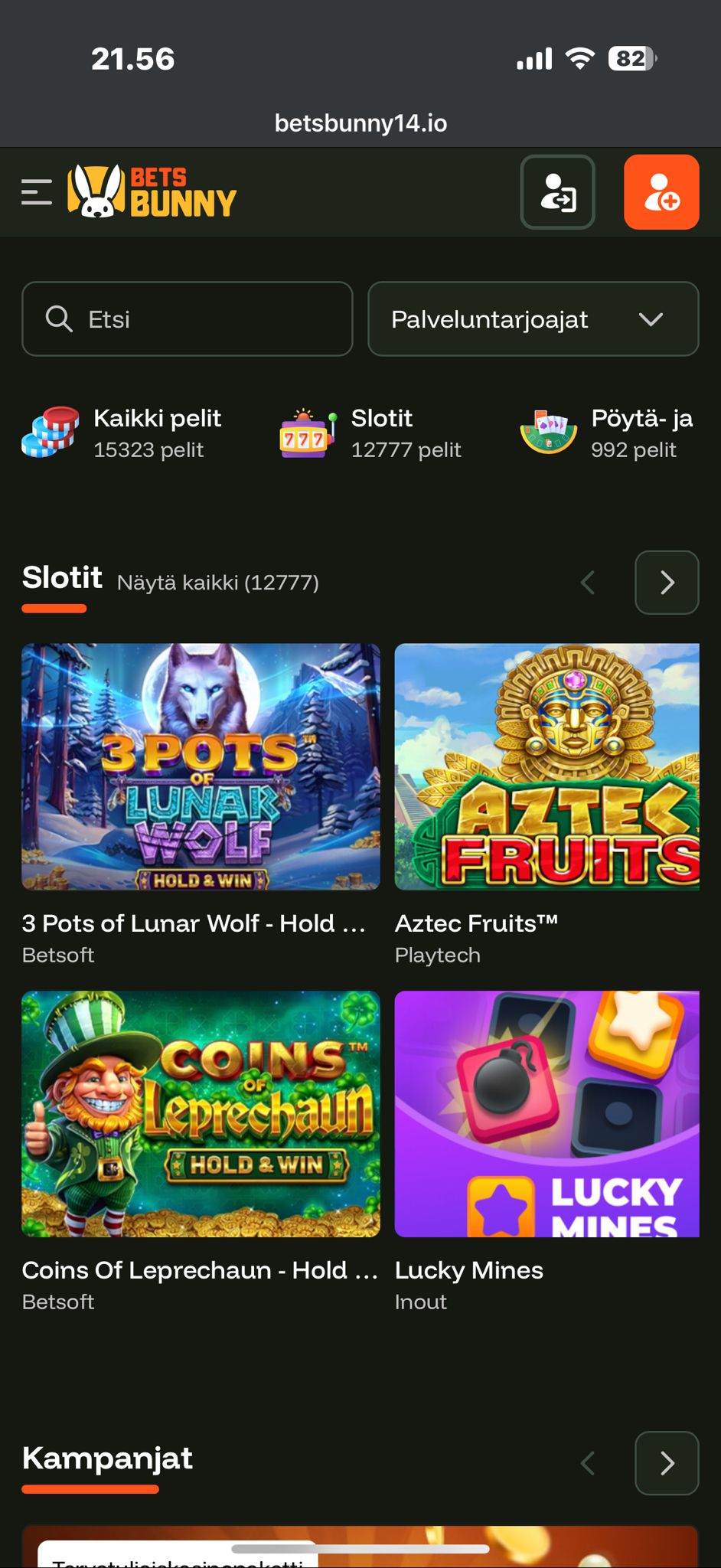 BetsBunny Casino mobiilissa – pelaa missä ja milloin vain