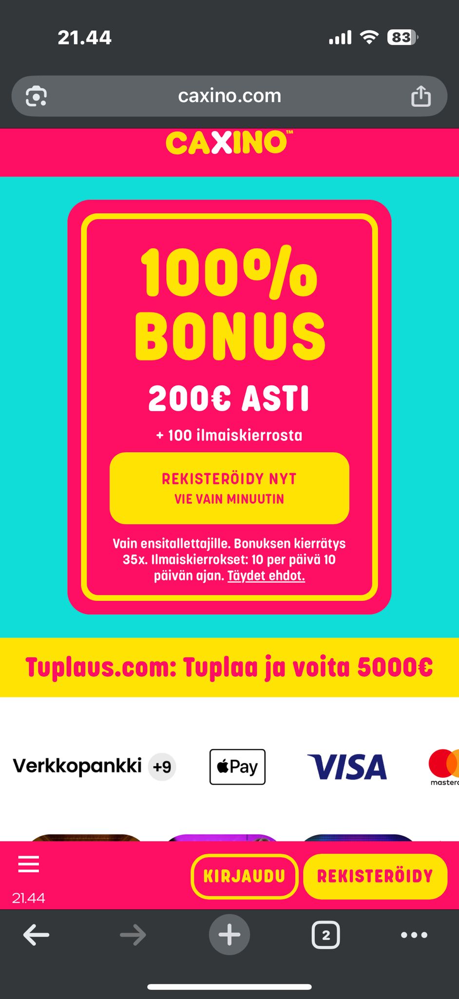 caxino mobiilikasino