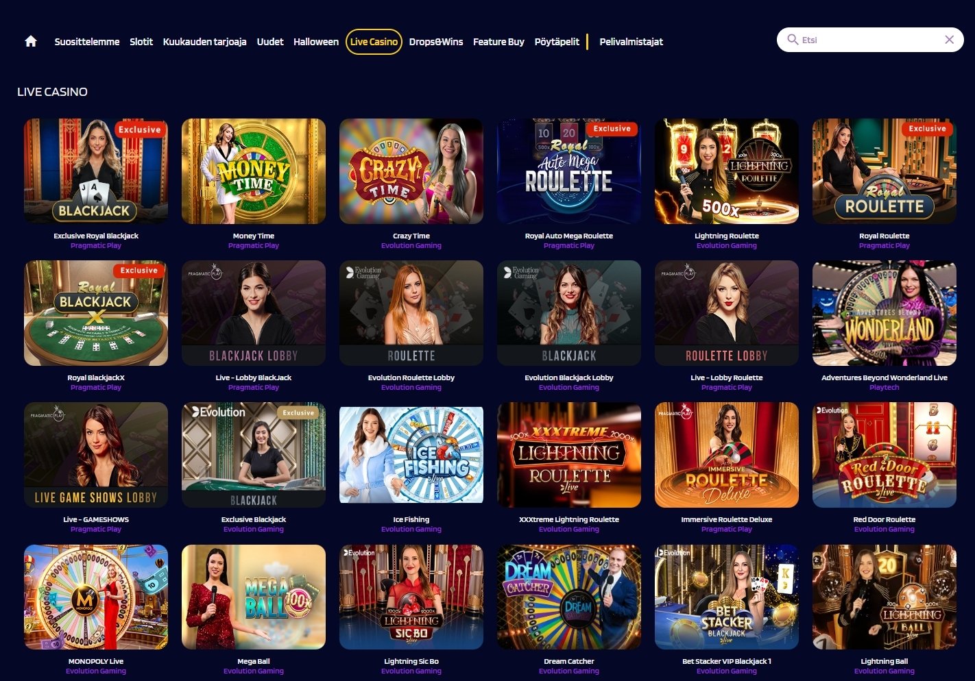 joki casinon live pelejä