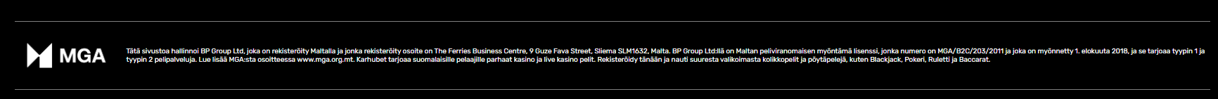 karhubet mga lisenssi