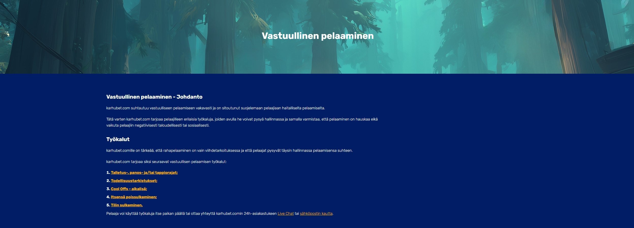 karhubet vastuullinen pelaaminen