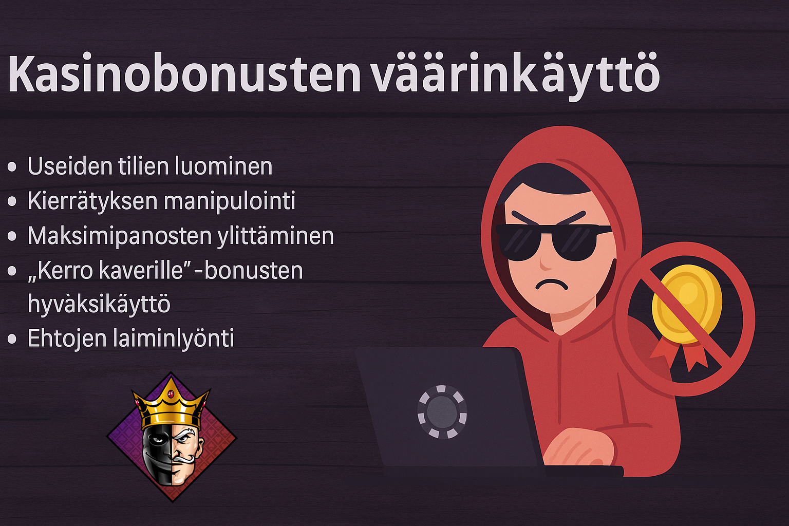 kasinobonusten väärinkäyttö