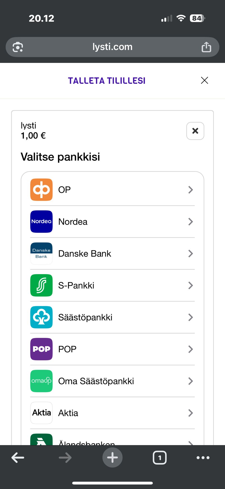 Lysti Casino – talleta 1 euro ja aloita pelaaminen heti