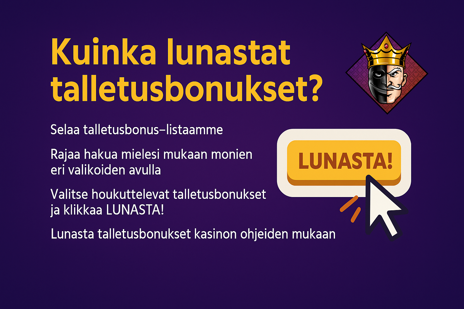 näin lunastat talletusbonukset