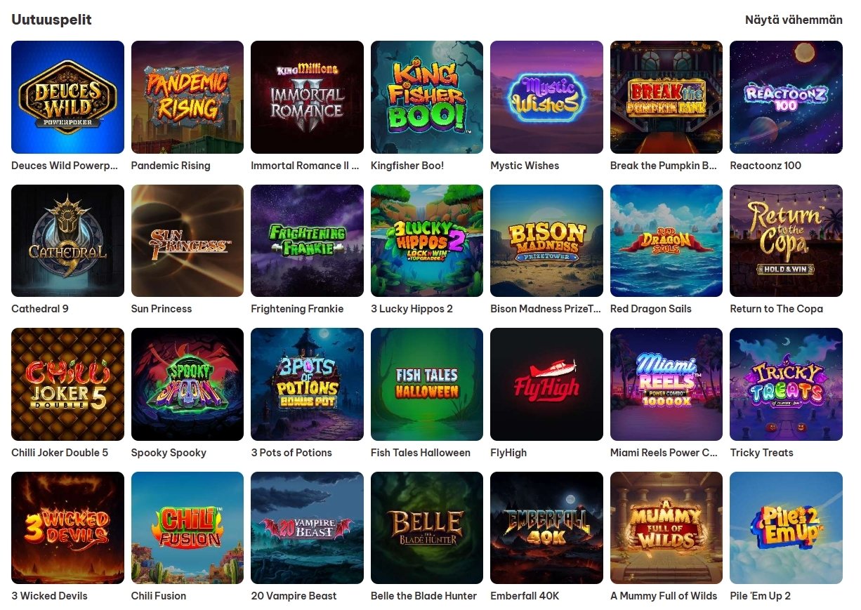 uudet kasinopelit tuplaus kasinolla