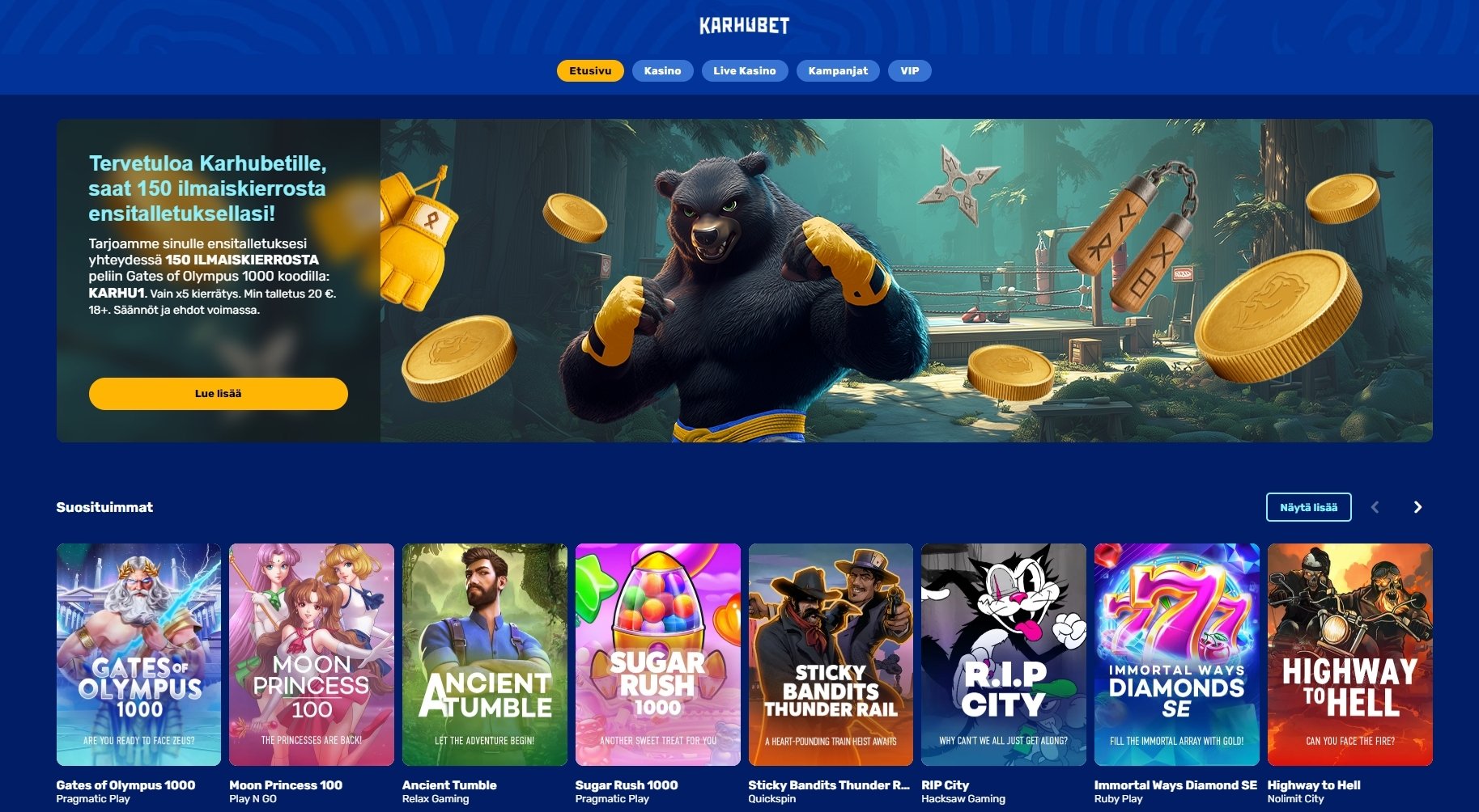 Uusi Karhubet Casino – suomalainen nettikasino