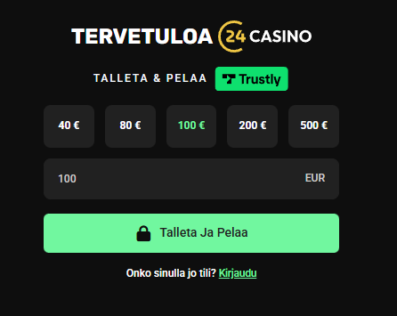 24 casino trustly talletus
